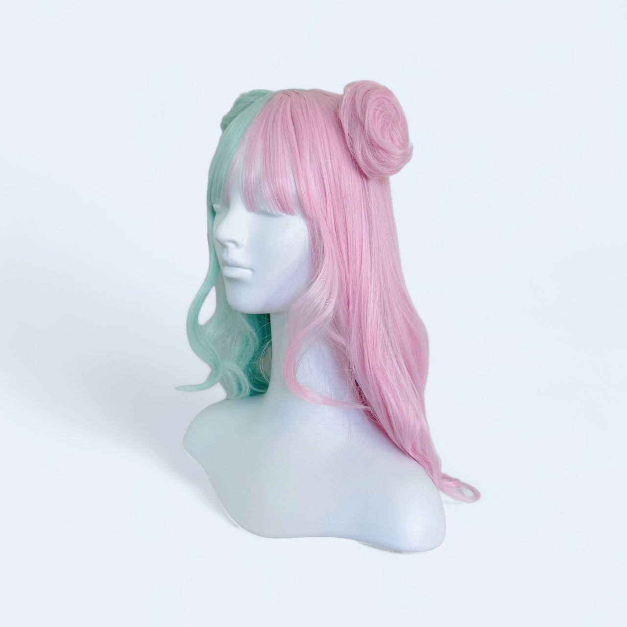 Pink & Mint Fairy Puff Wig