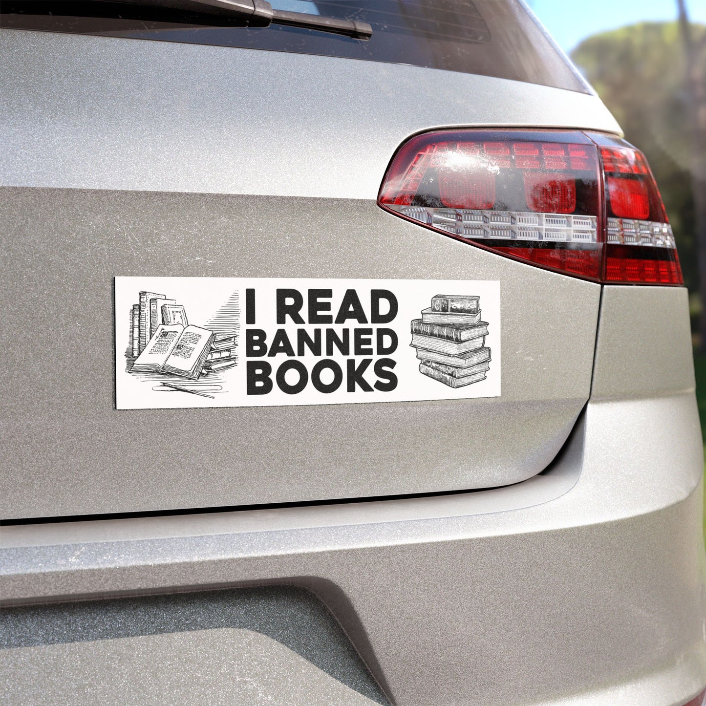 I Read Banned Books Car Magnet
