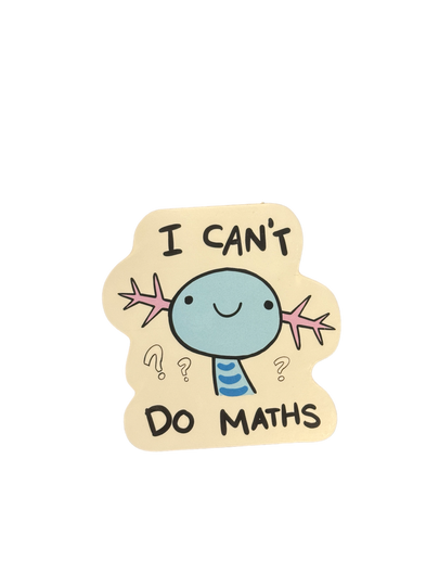 I Cant Do Maths Sticker