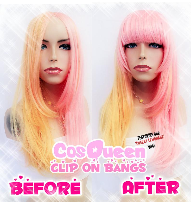 Colorful Clip in Bangs (ONE) - peachiieshop