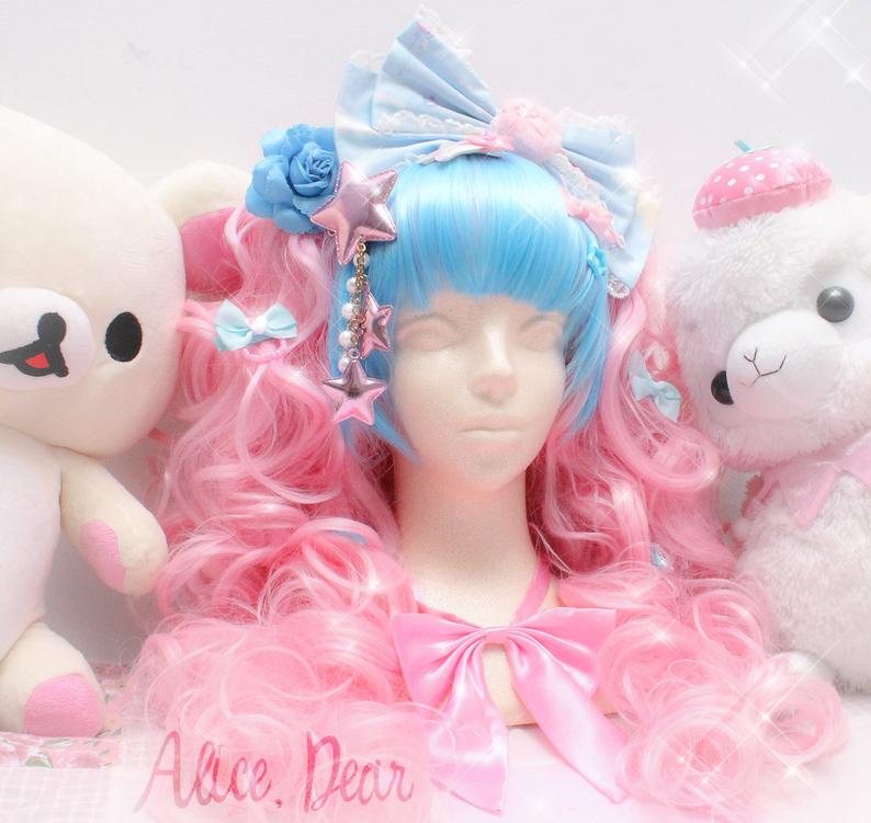 Colorful Clip in Bangs (ONE) - peachiieshop