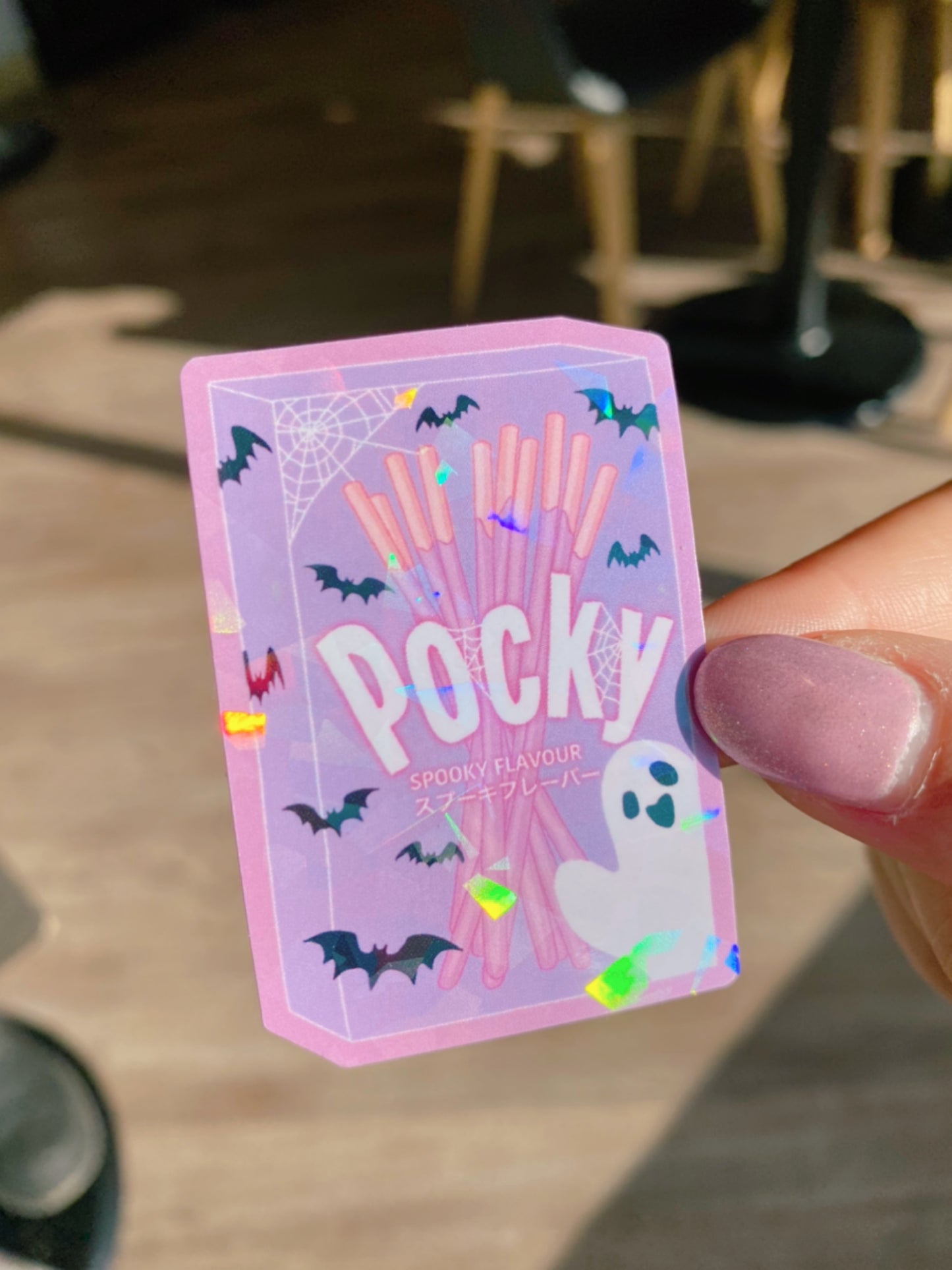 Spooky Snack Holographic Sticker