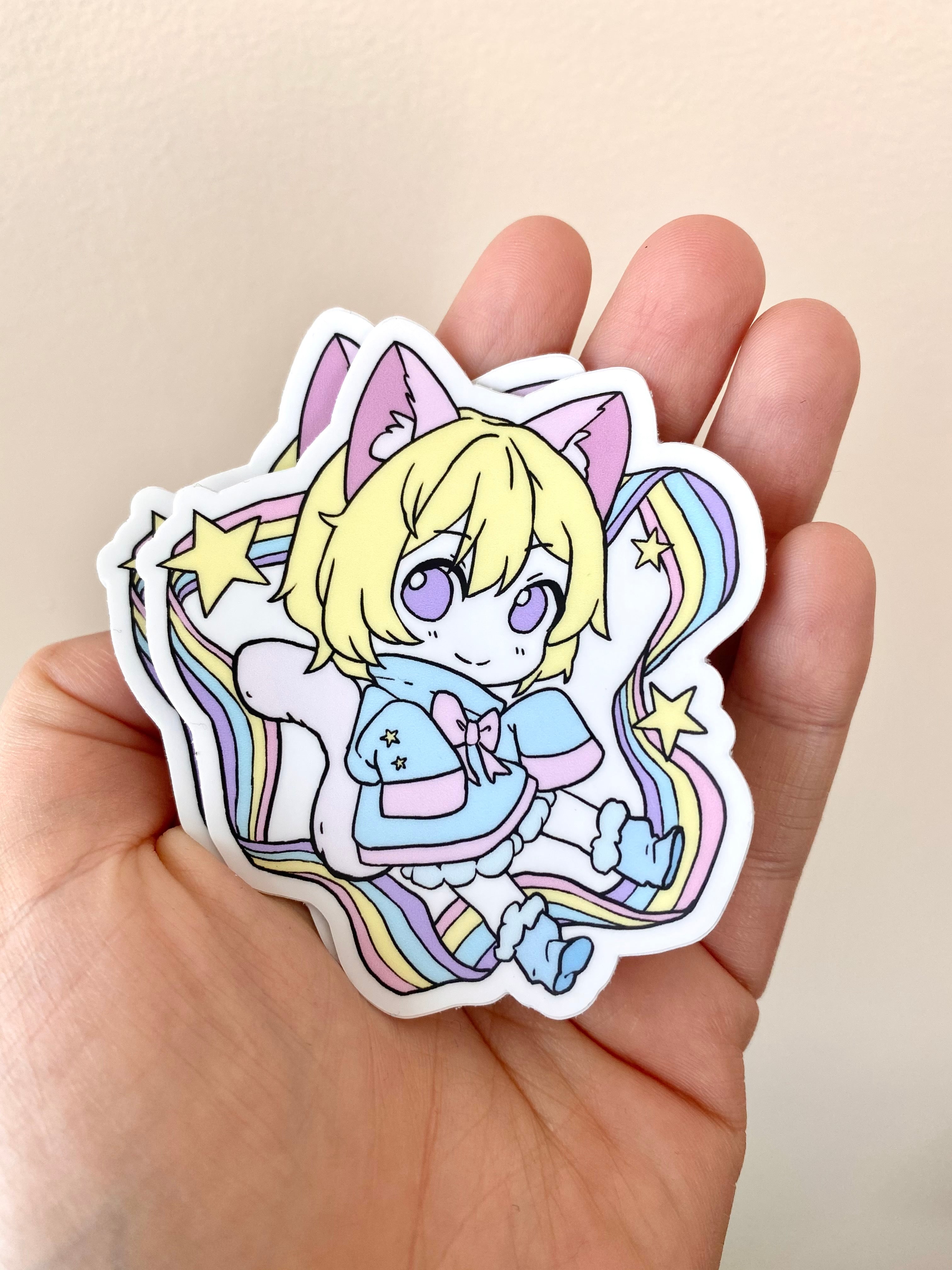 Rainbow Neko Boy Sticker
