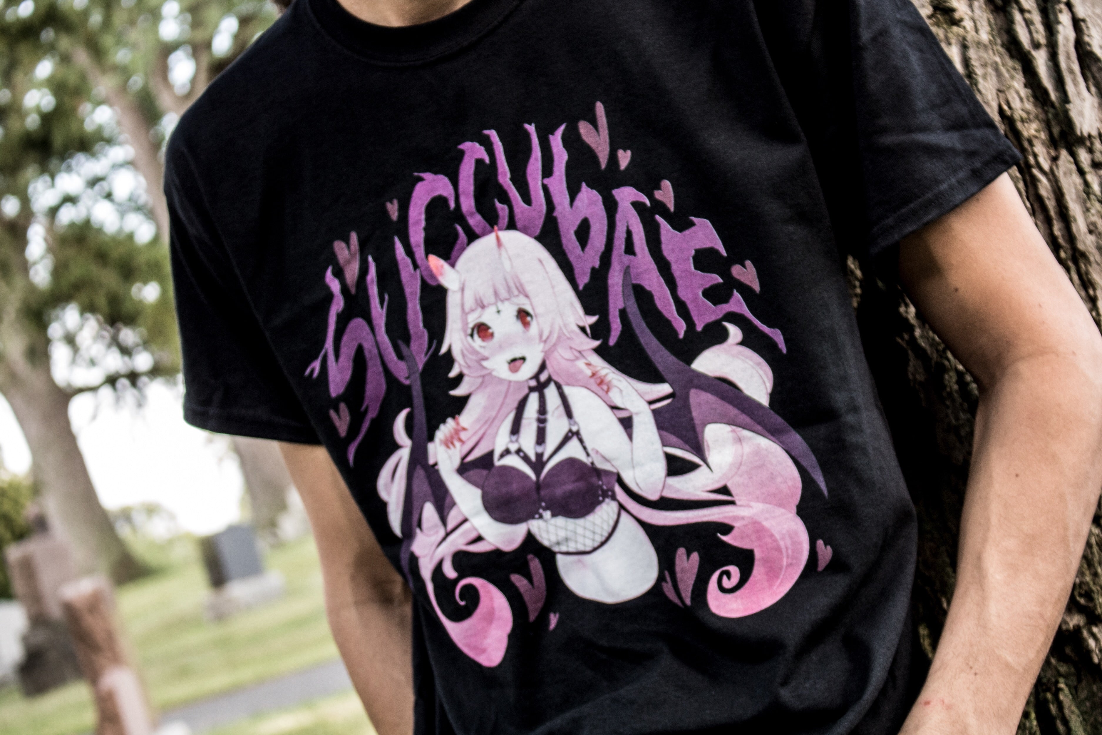 Succubae T-Shirt (Black) by fawnbomb