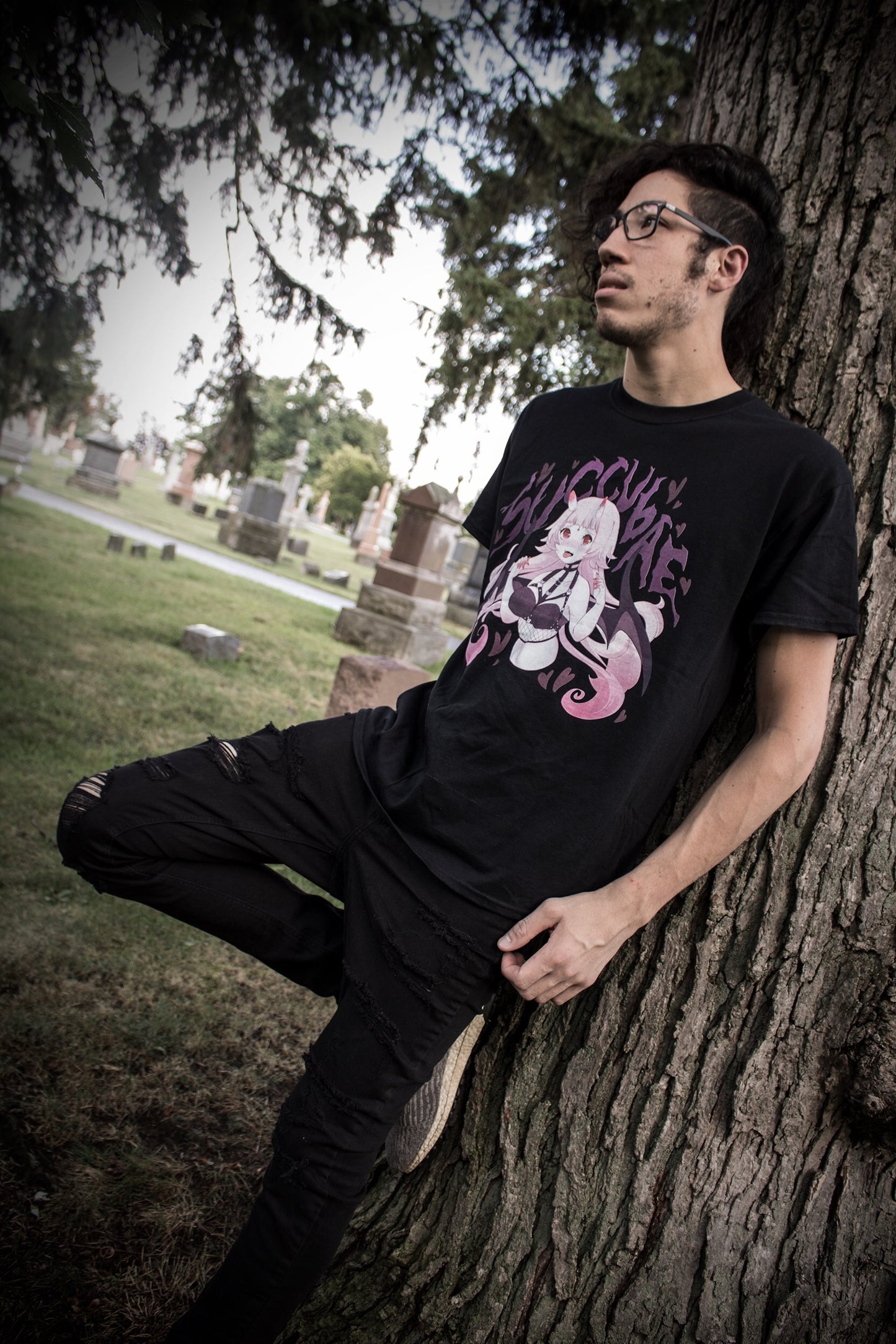 Succubae T-Shirt (Black) by fawnbomb