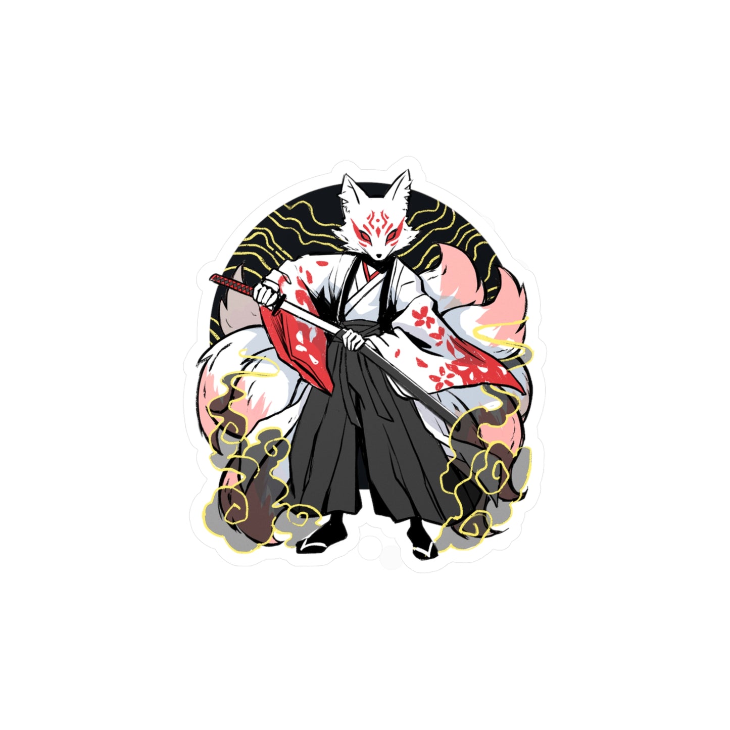 Kitsune Fox Ren Sticker