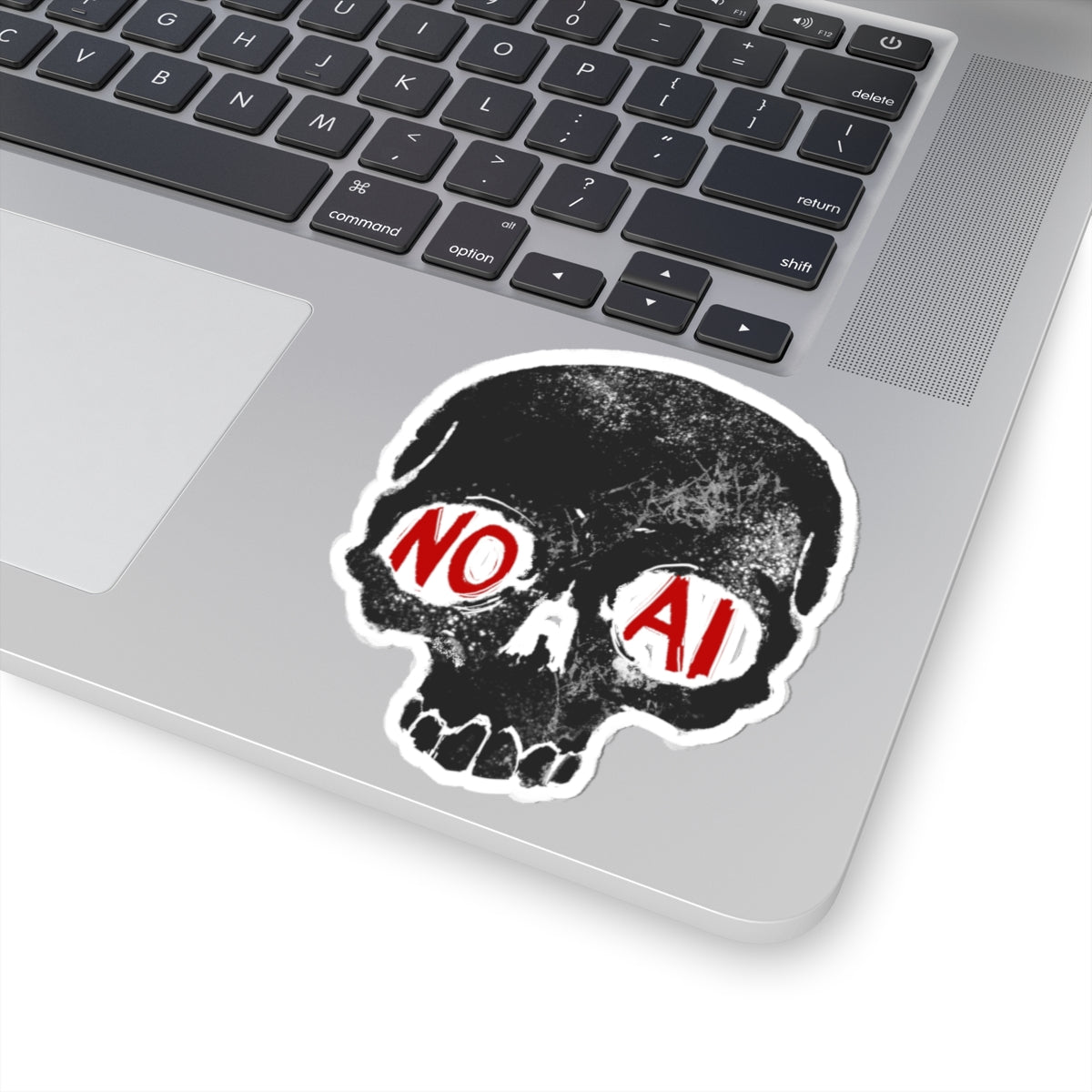 NO AI Skull Sticker
