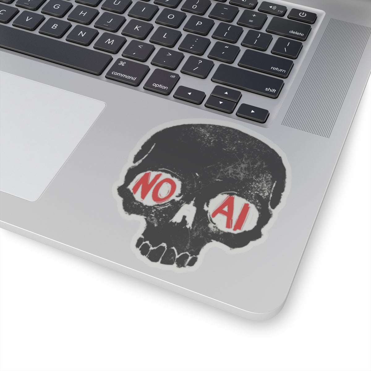 NO AI Skull Sticker