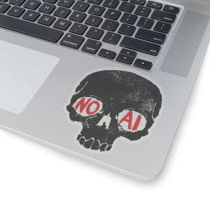 NO AI Skull Sticker