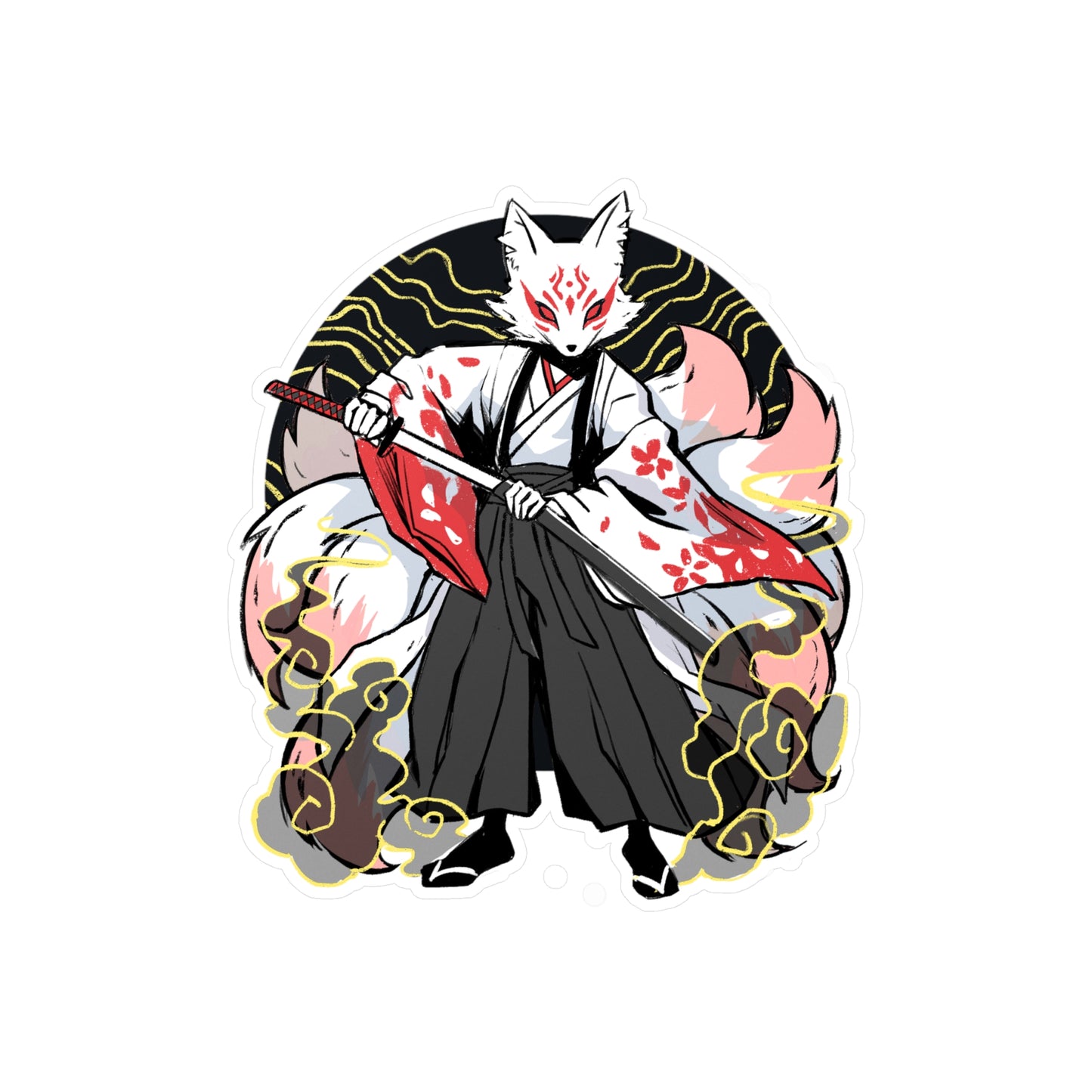 Kitsune Fox Ren Sticker