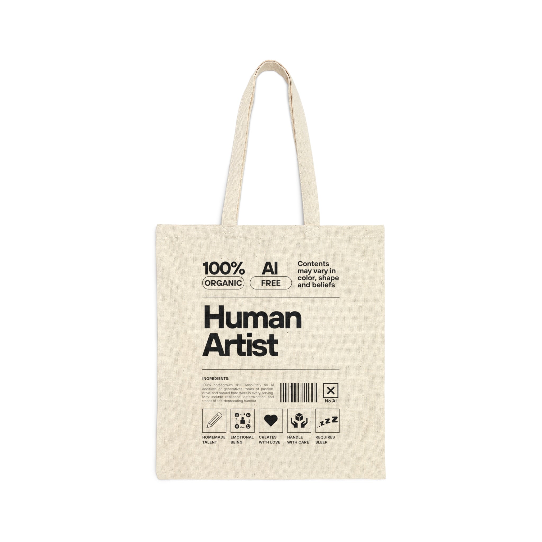 100% Human Artist Tote Bag