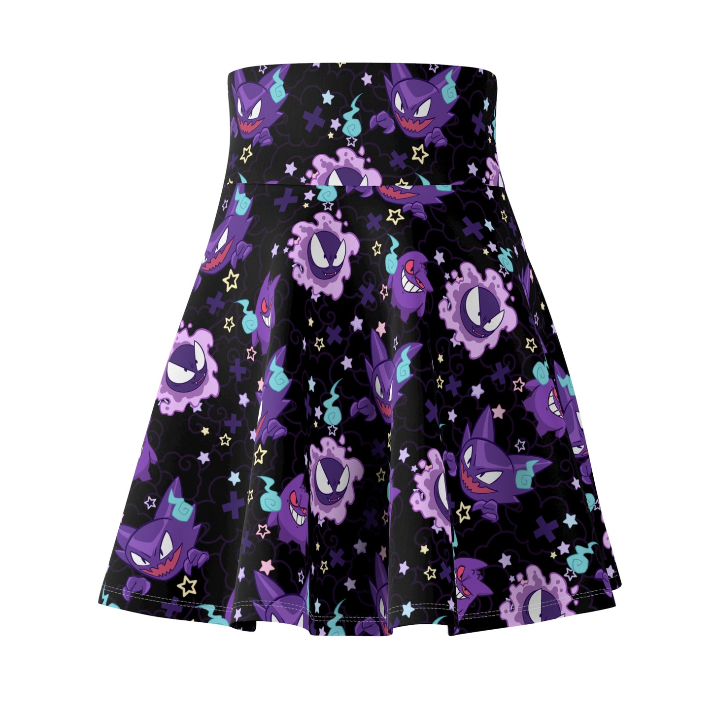 Black ghost skater skirt