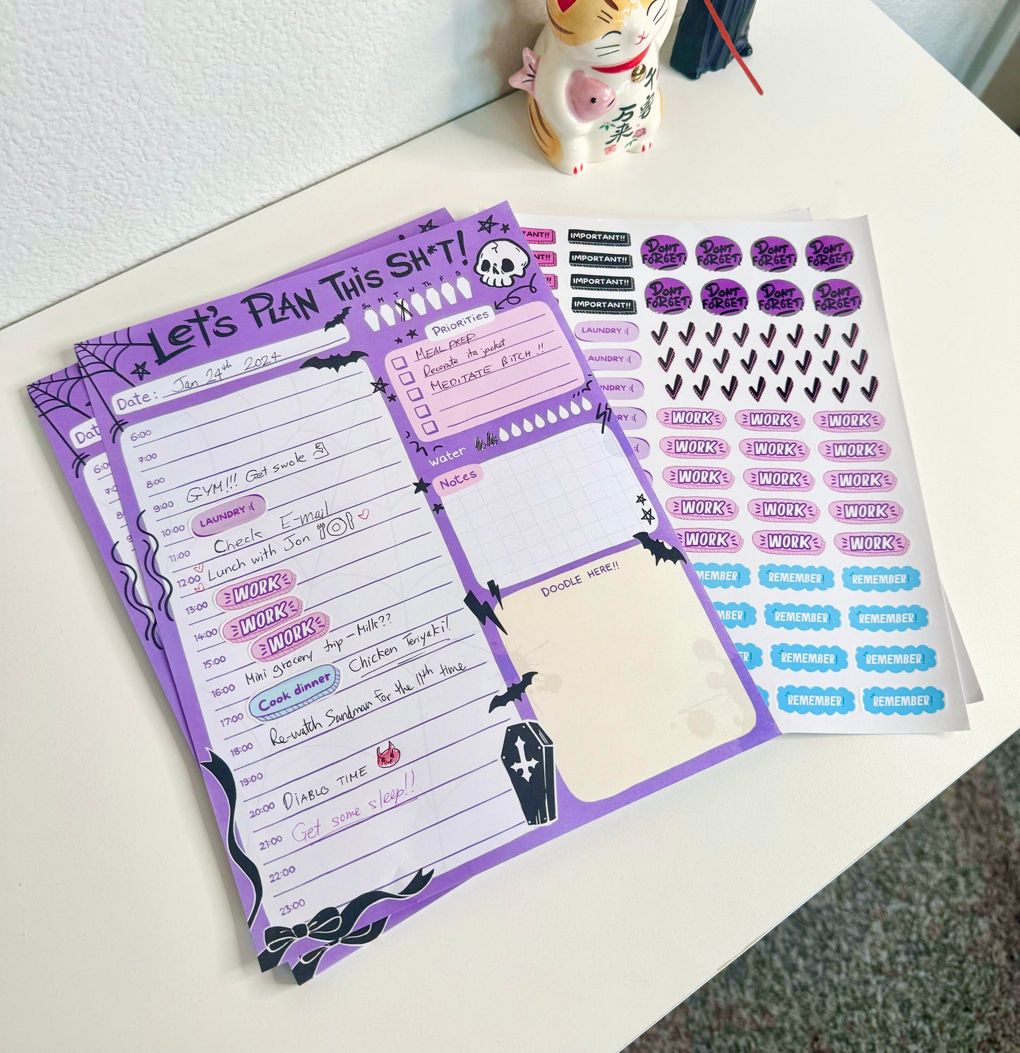 Pastel Goth Planner Set