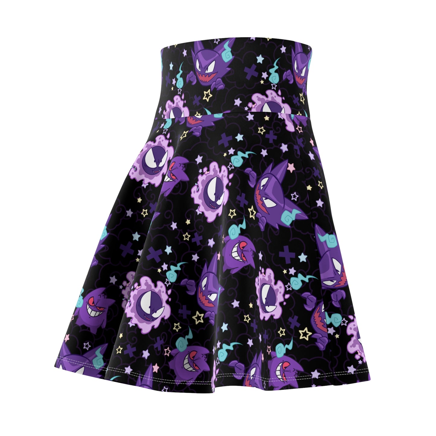 Black ghost skater skirt