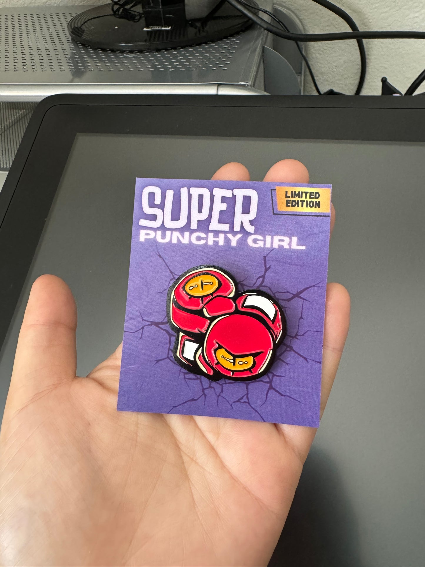 Super Punchy Girl Pin