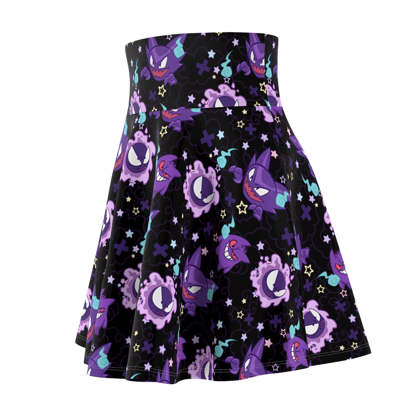 Black ghost skater skirt