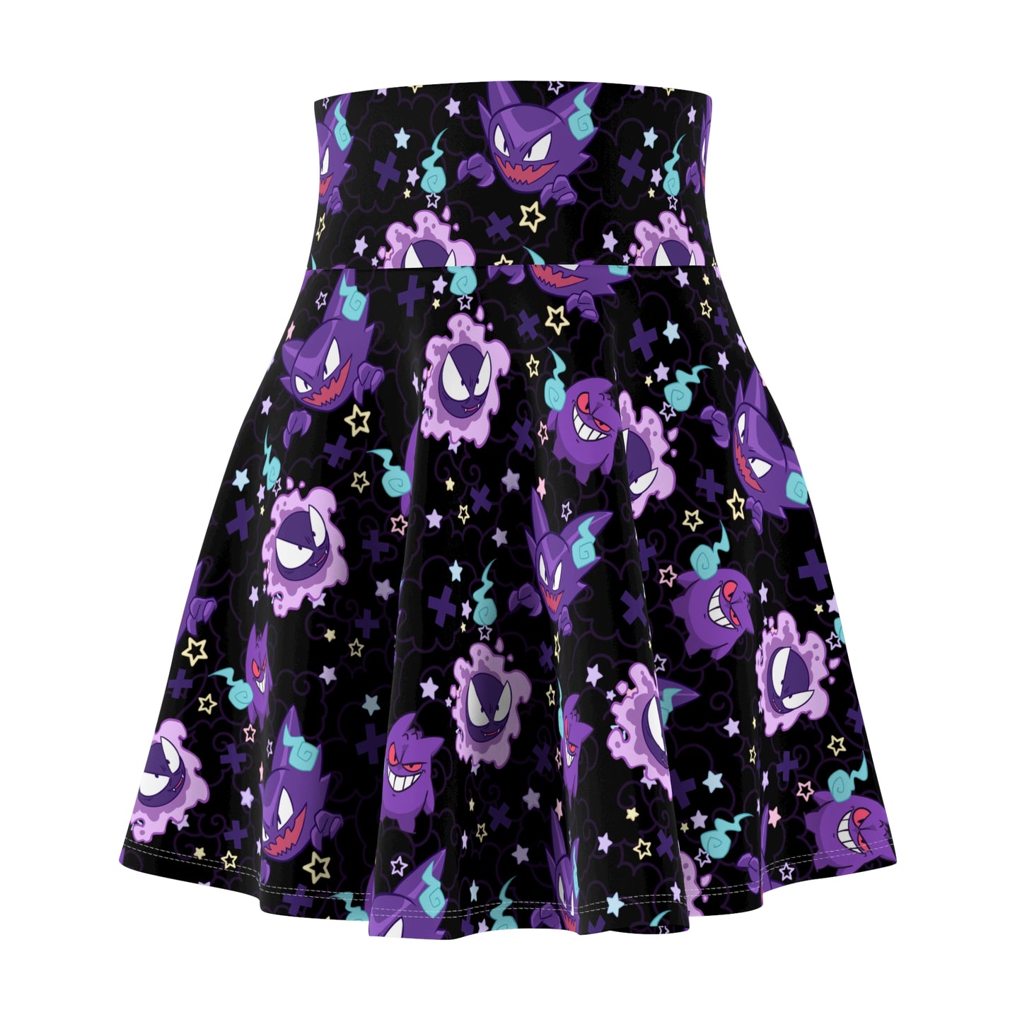 Black ghost skater skirt