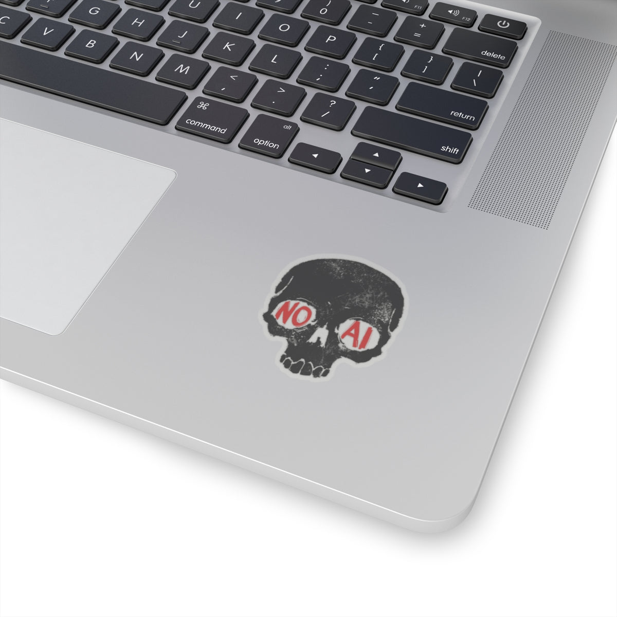 NO AI Skull Sticker