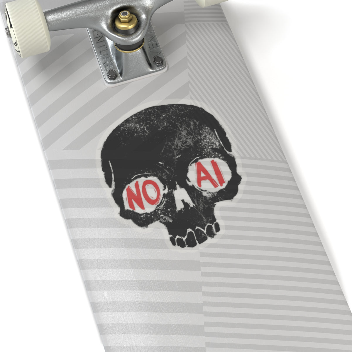 NO AI Skull Sticker