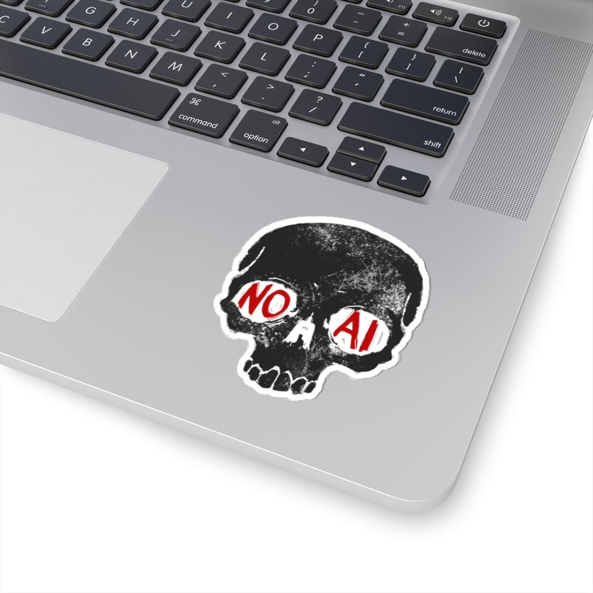 NO AI Skull Sticker