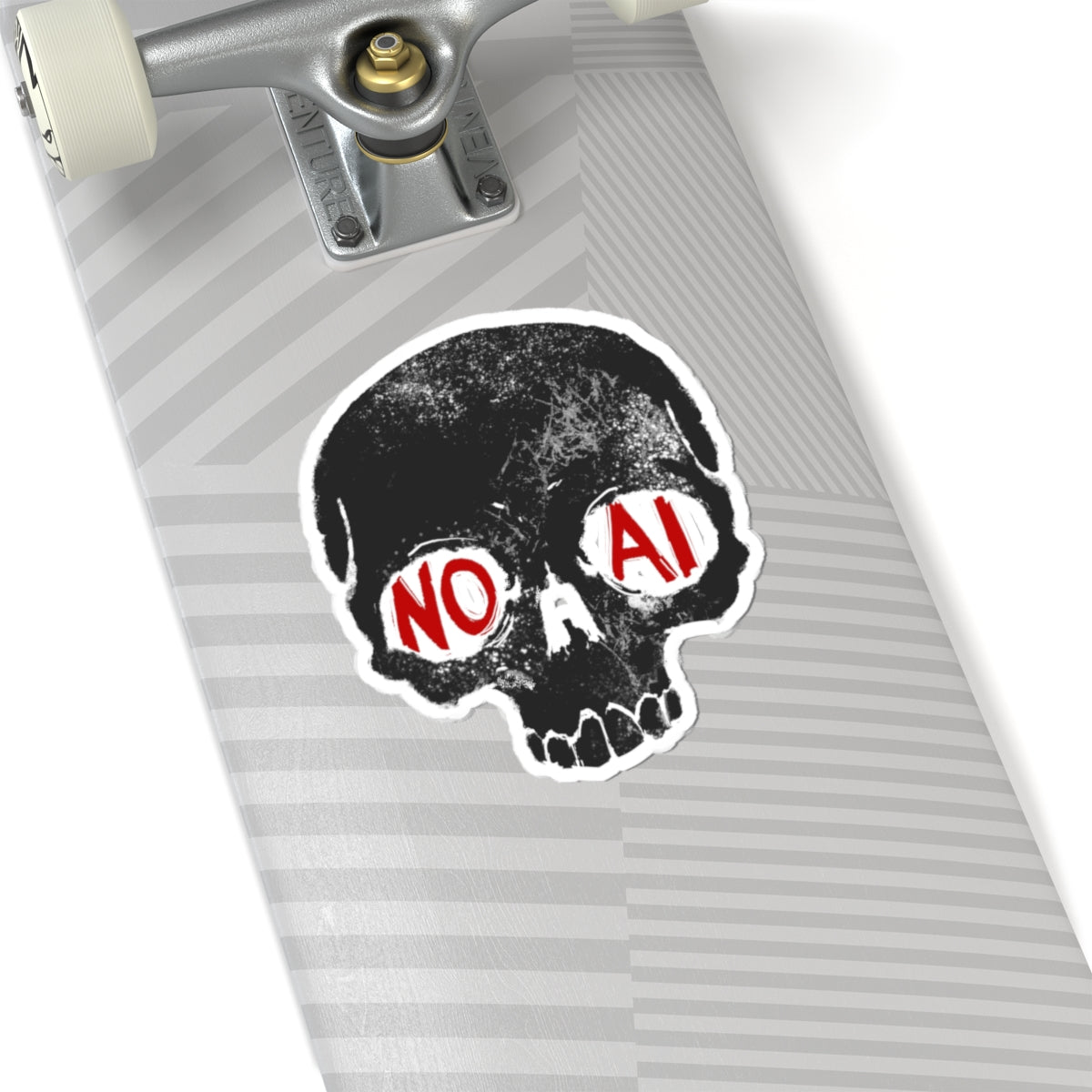 NO AI Skull Sticker