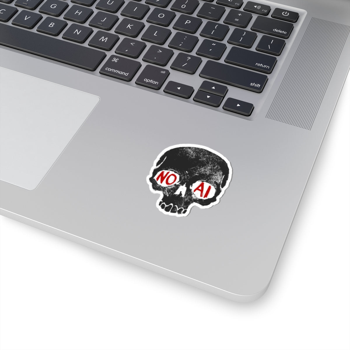 NO AI Skull Sticker