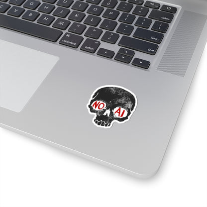 NO AI Skull Sticker