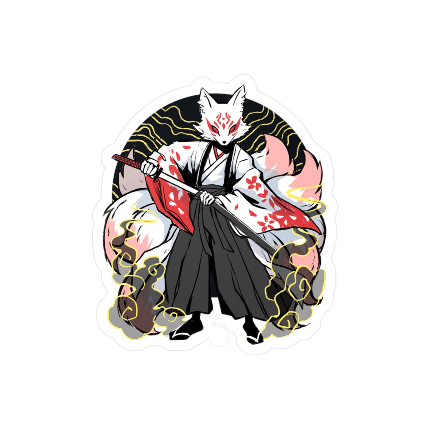 Kitsune Fox Ren Sticker