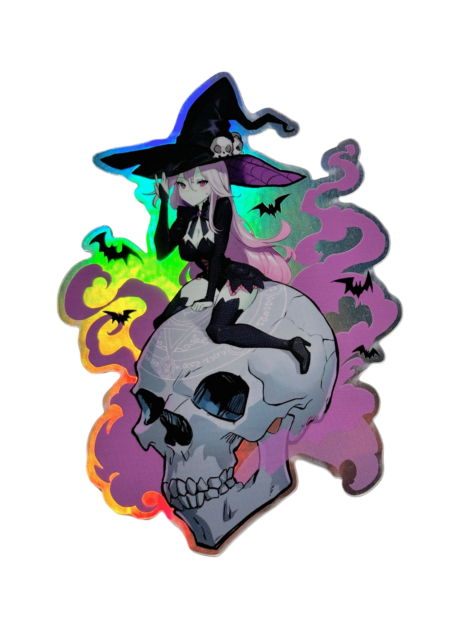 Skullrider Witch Holo Sticker