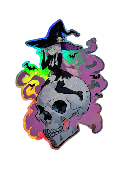 Skullrider Witch Holo Sticker