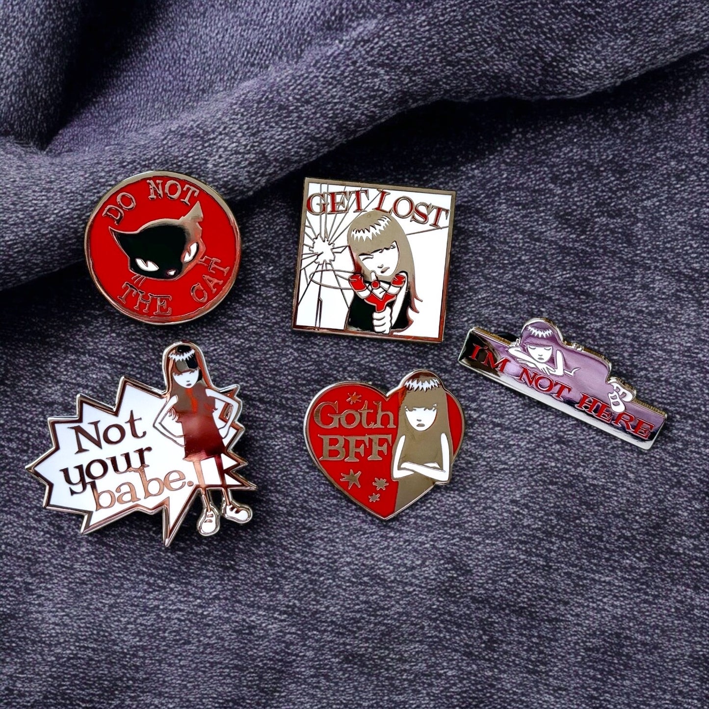 Emily the Strange Enamel Pins