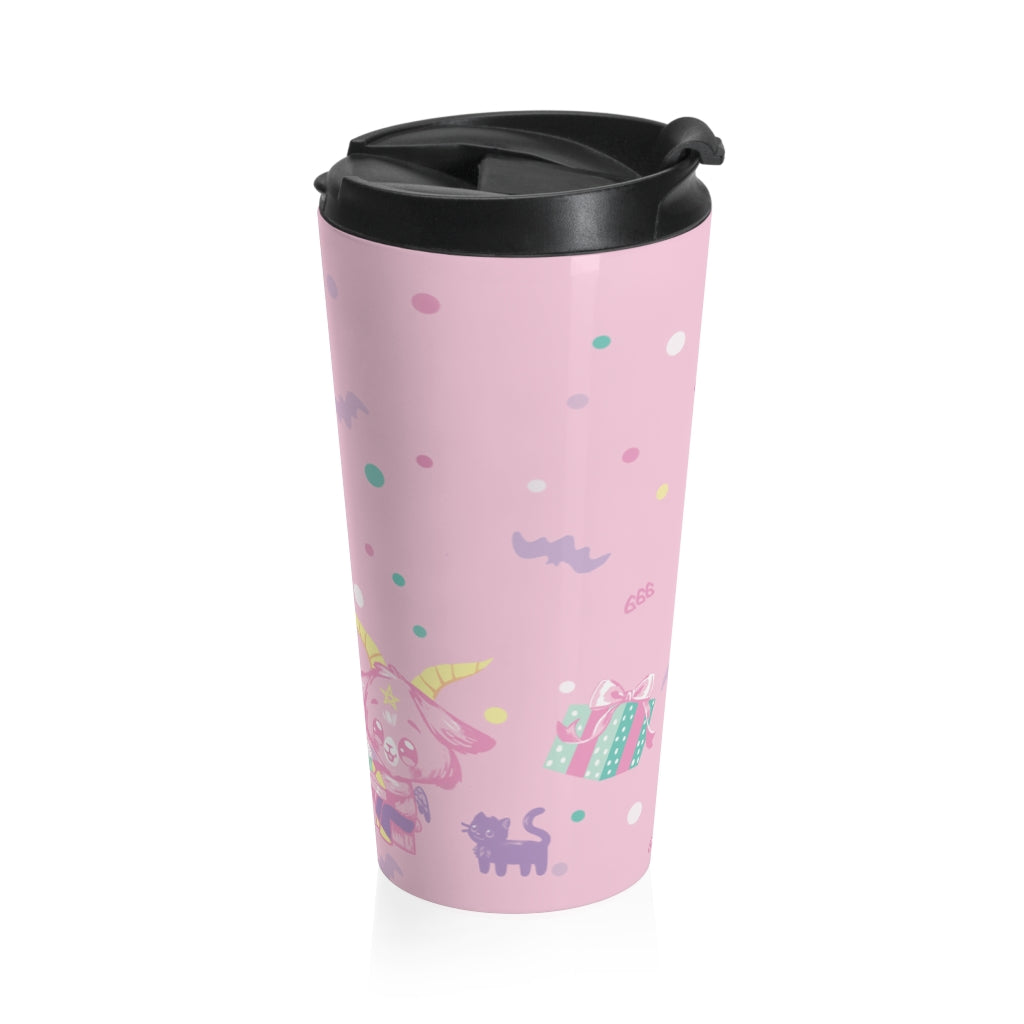 Baby Baphomet Birthday Travel Mug - peachiieshop