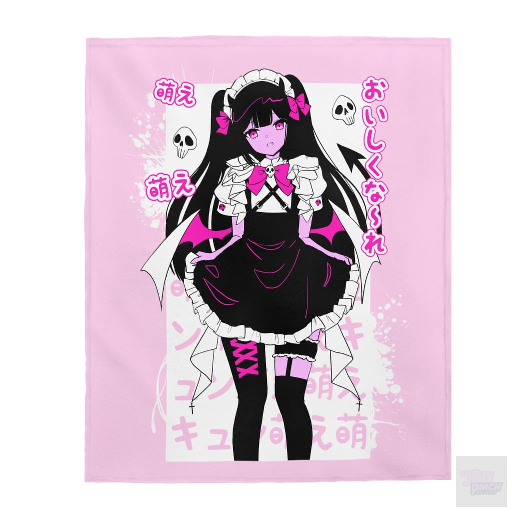 Nanako Velveteen Plush Blanket (Pink)