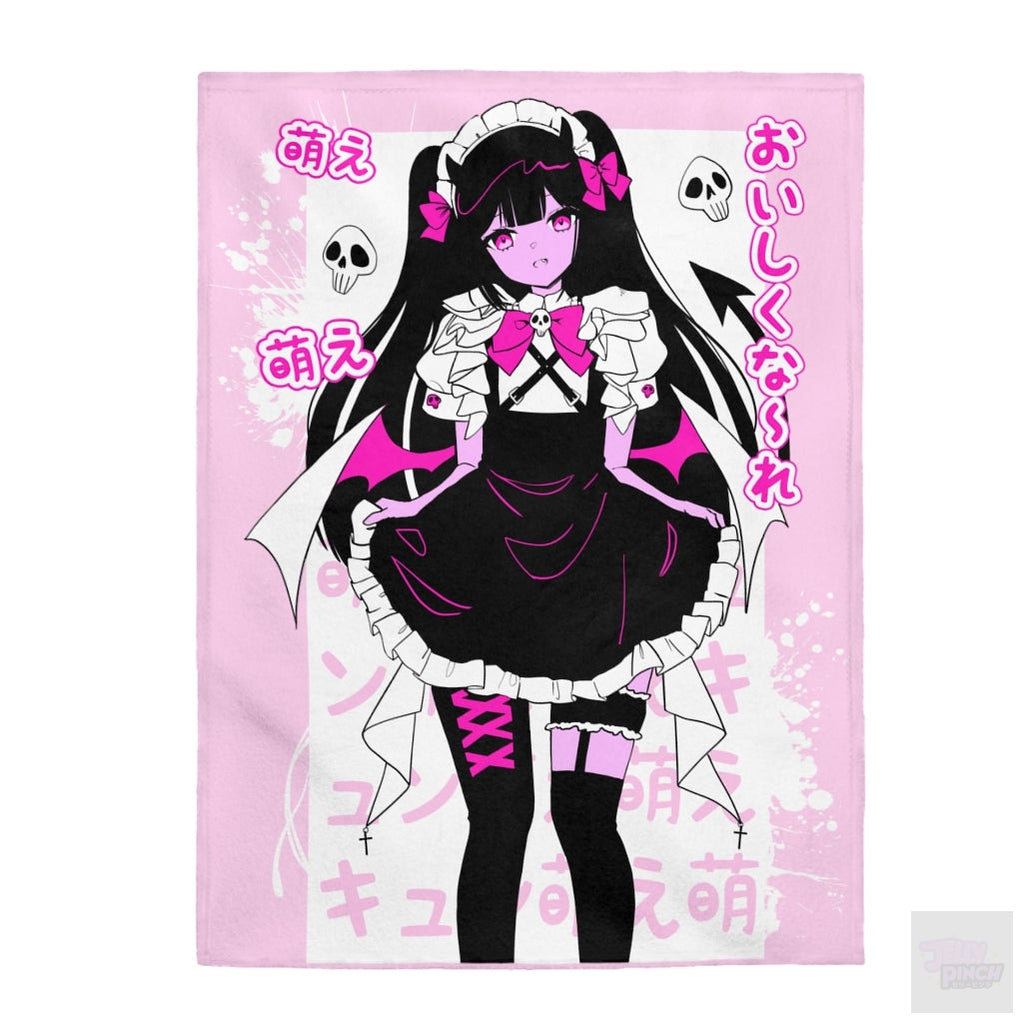 Nanako Velveteen Plush Blanket (Pink)