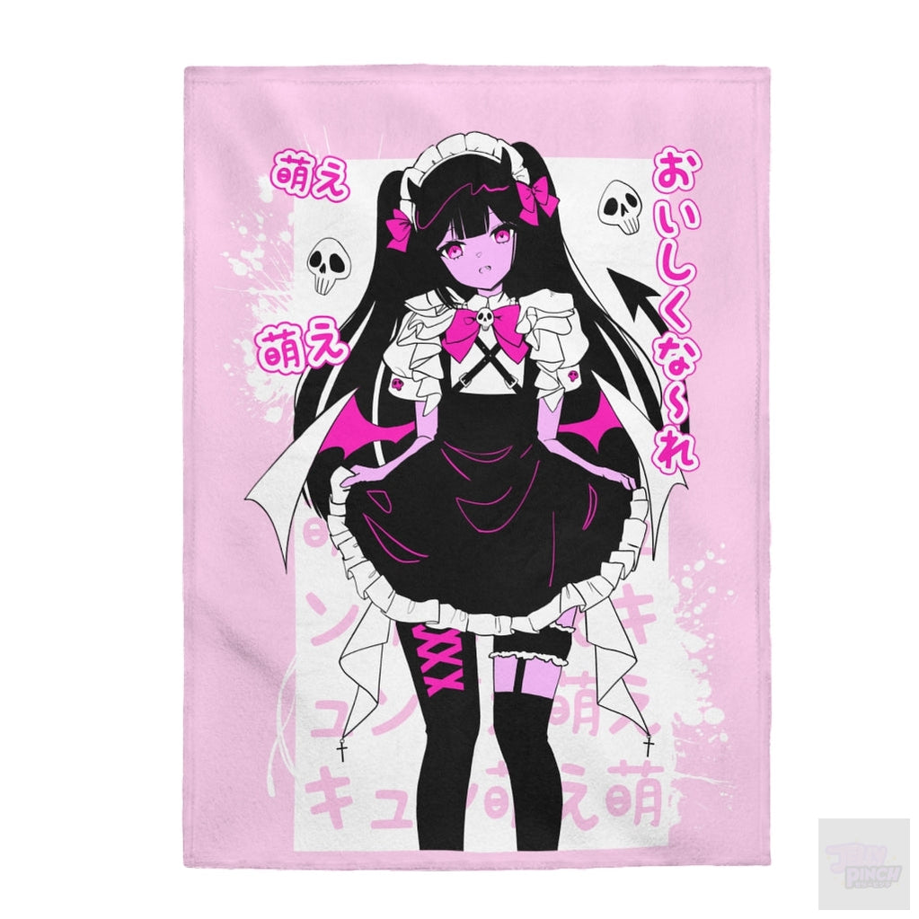 Nanako Velveteen Plush Blanket (Pink)