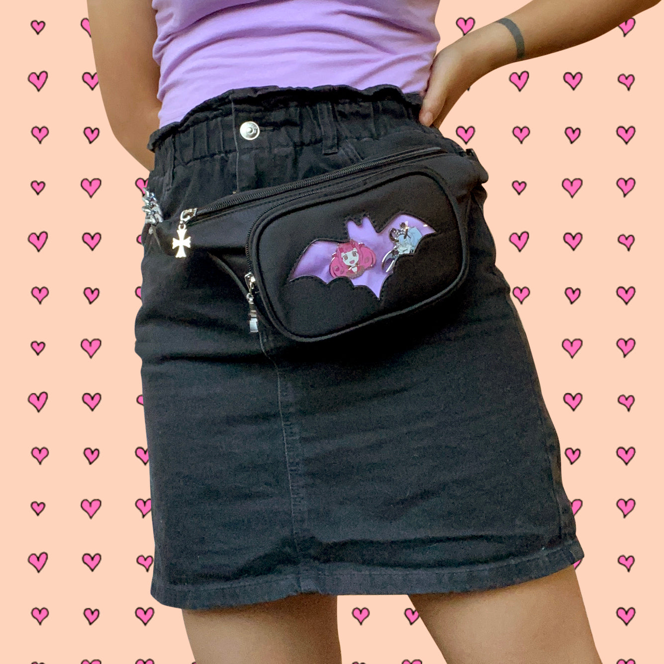 Pastel Goth Bat Ita Fanny Pack