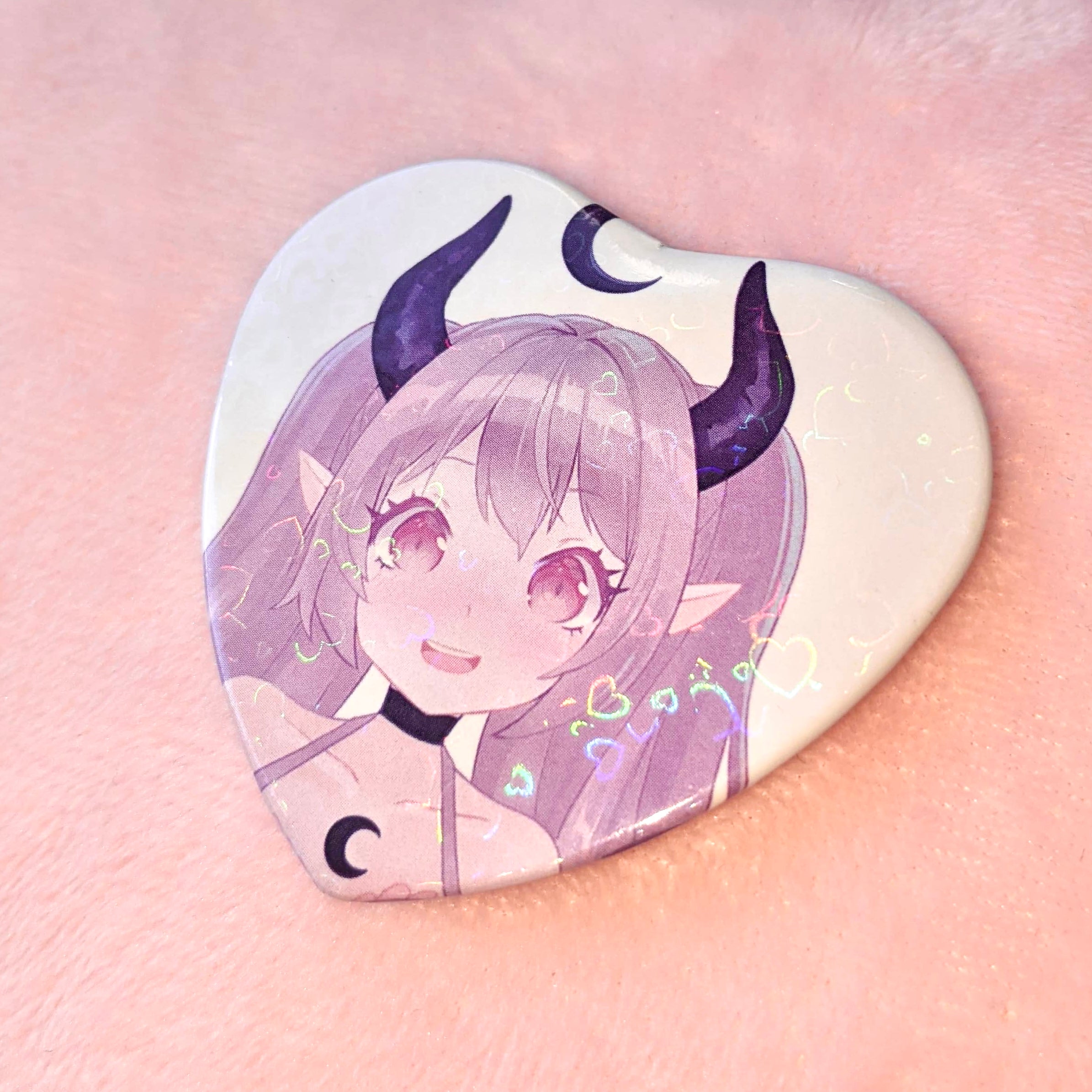 Eclipse Holographic Heart Badge