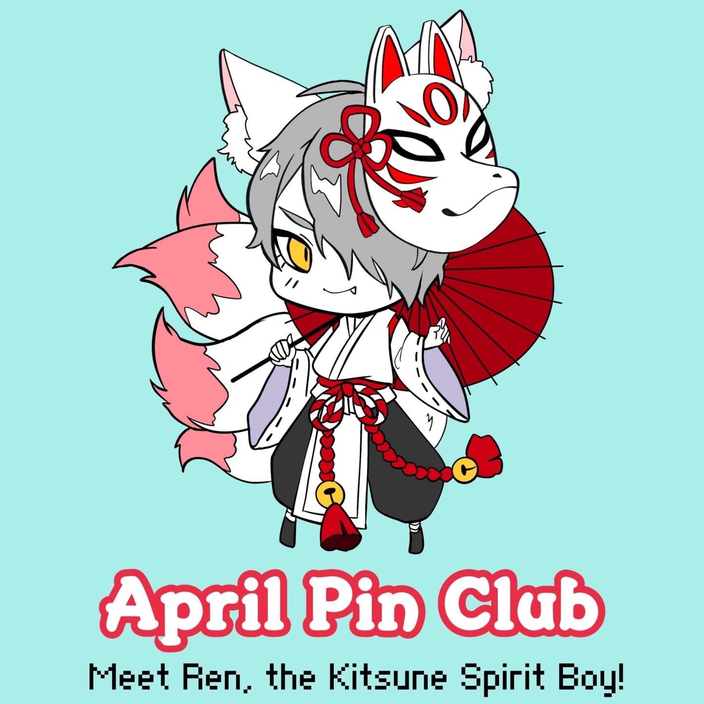 Ren the Kitsune Pin