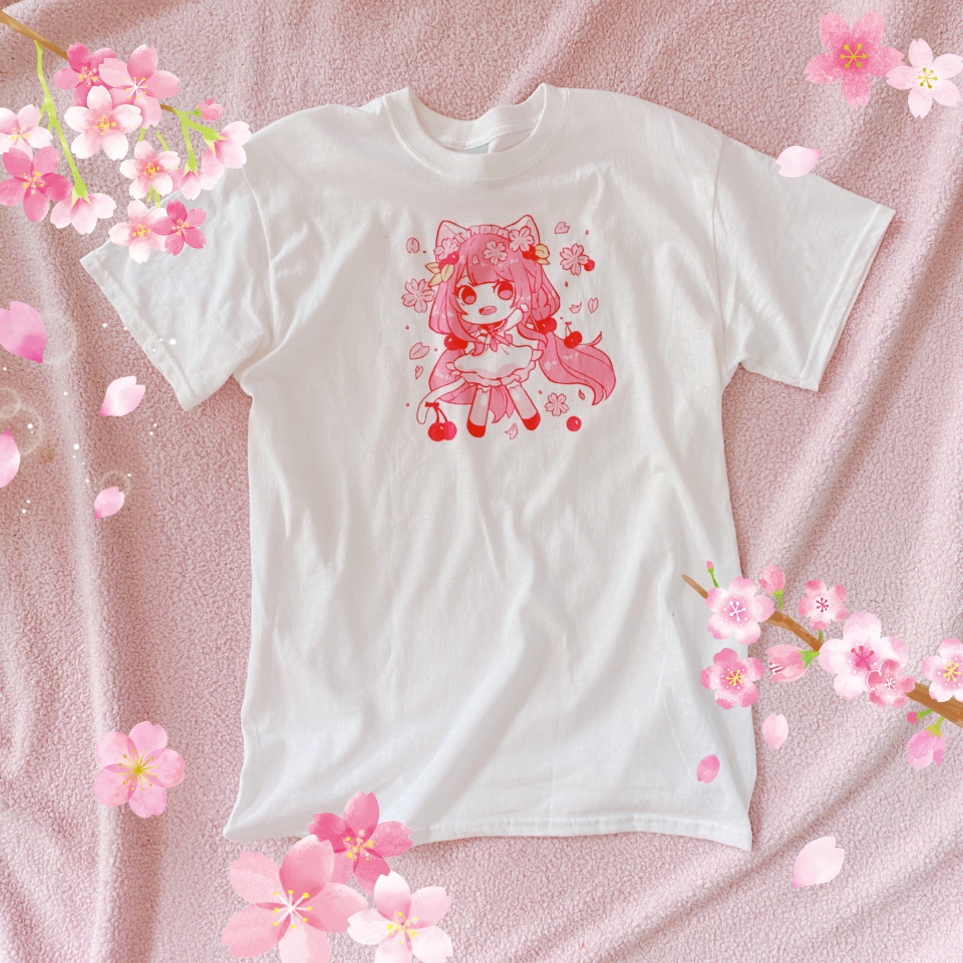 Kawaii Springtime Sakura T-Shirt