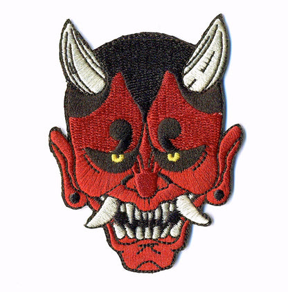 Red Oni Demon Iron On Patch