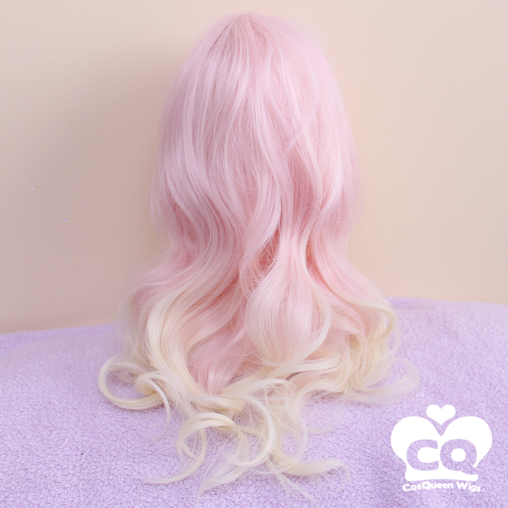 Strawberry Lemonade Wavy Heat Resistant Wig 60cm - peachiieshop