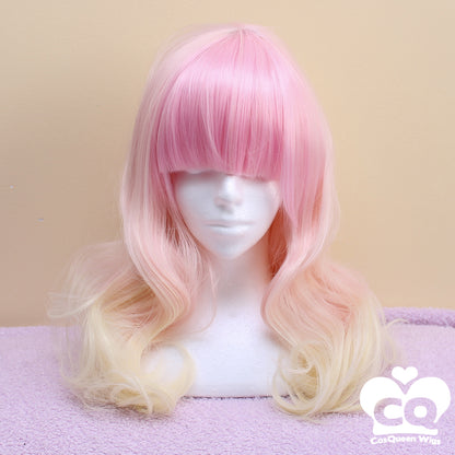 Strawberry Lemonade Wavy Heat Resistant Wig 60cm - peachiieshop