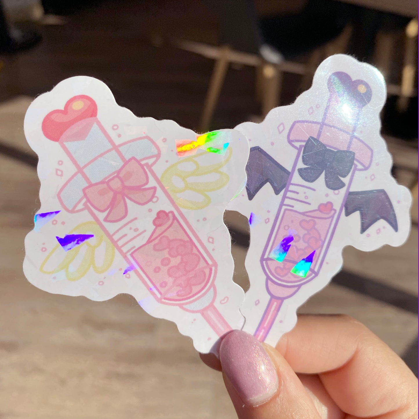 Holographic Syringe Stickers