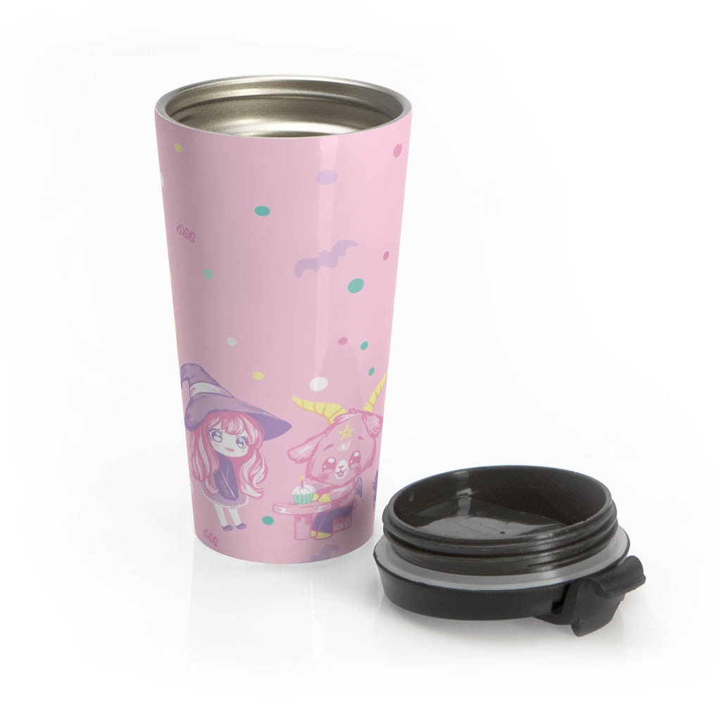 Baby Baphomet Birthday Travel Mug - peachiieshop