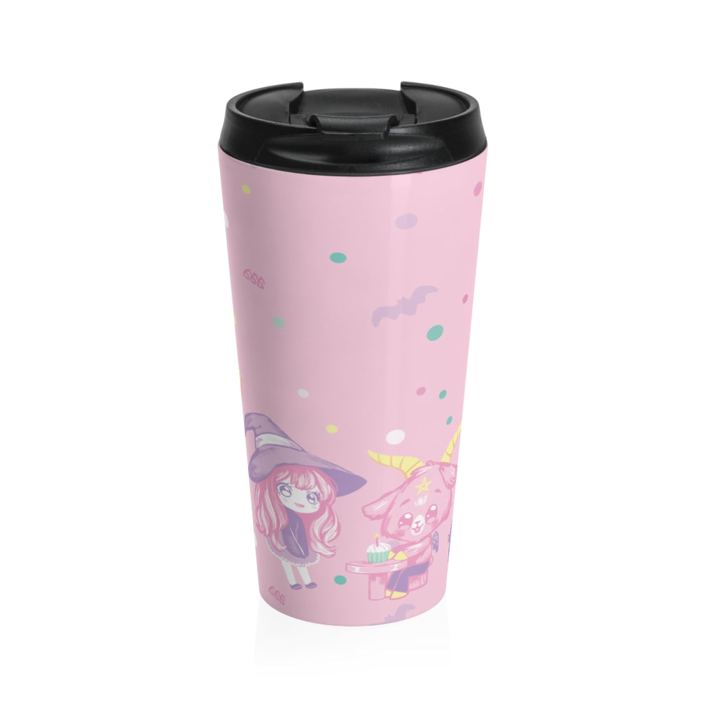 Baby Baphomet Birthday Travel Mug - peachiieshop