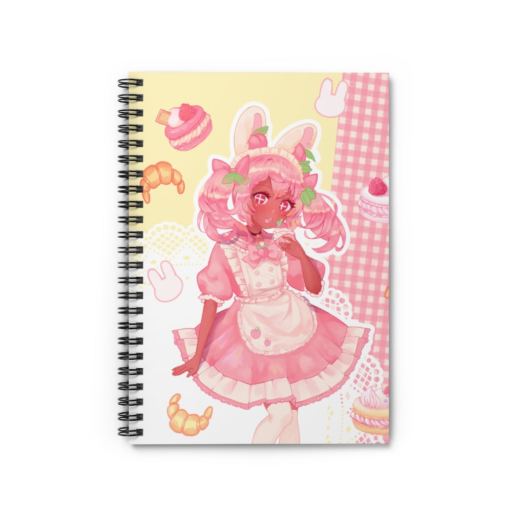 Pia Sweets Cafe Lined Spiral Notebook