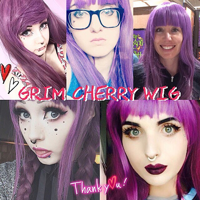 Grim Cherry Wig 75cm Heat Resistant - peachiieshop