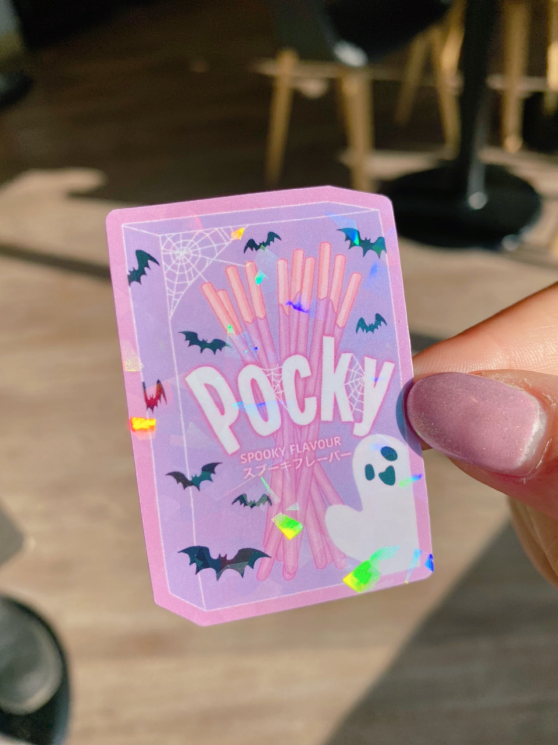 Spooky Snack  Holographic Sticker