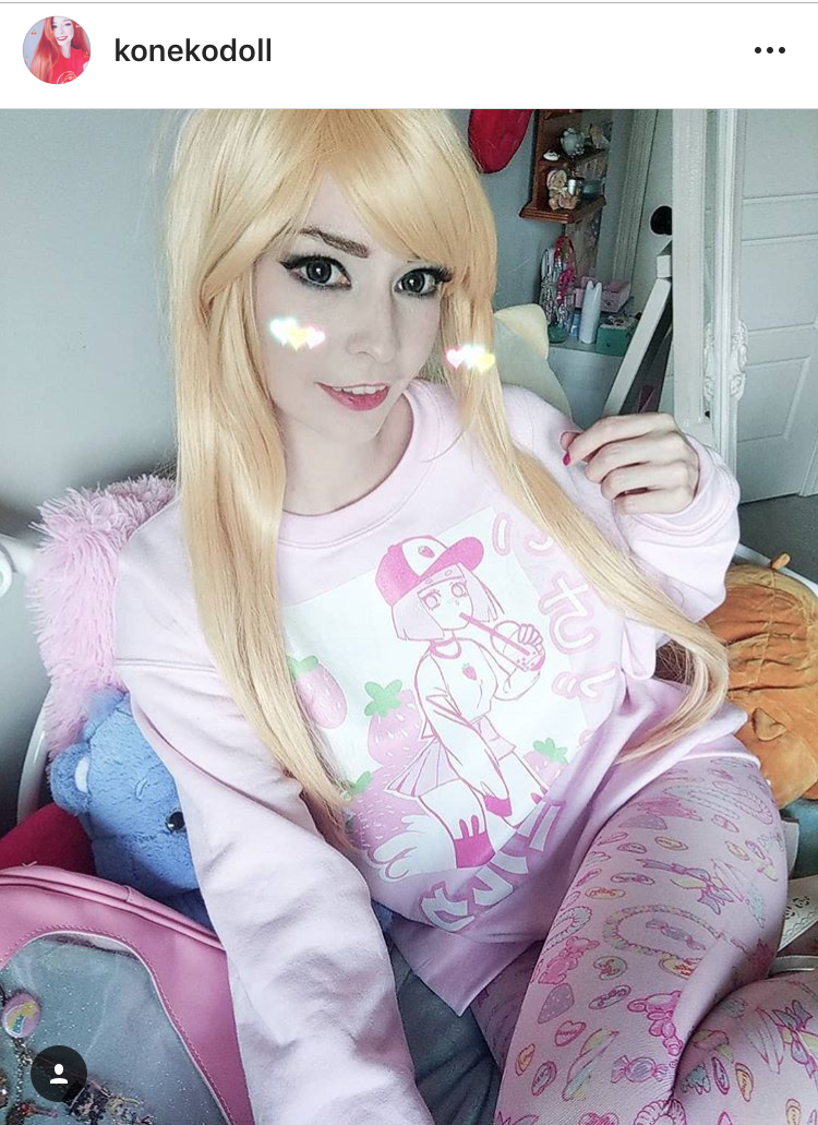 'ICHIGO MILK TEA / いちごミルク/ Strawberry Milk Tea Sweater Pink by Fawnbomb - peachiieshop