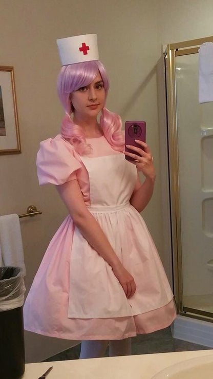 Kawaii Cute Soft Pink Pastel Harajuku Curly Sugar Wavy Ombre Lavender Wig - peachiieshop